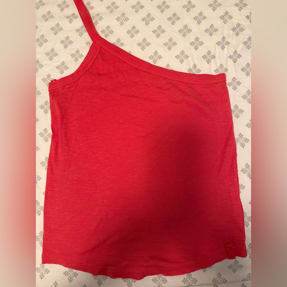 We The Free. Free People. Size Large. One strap dressy tank. Coral/Raspberry